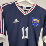 Shop 1998/99 YUGOSLAVIA MIHAJLOVIC #11 HOME SHIRT (M) ADIDAS, classic football shirts, vintage football shirts & retro soccer jerseys at Cult Kits