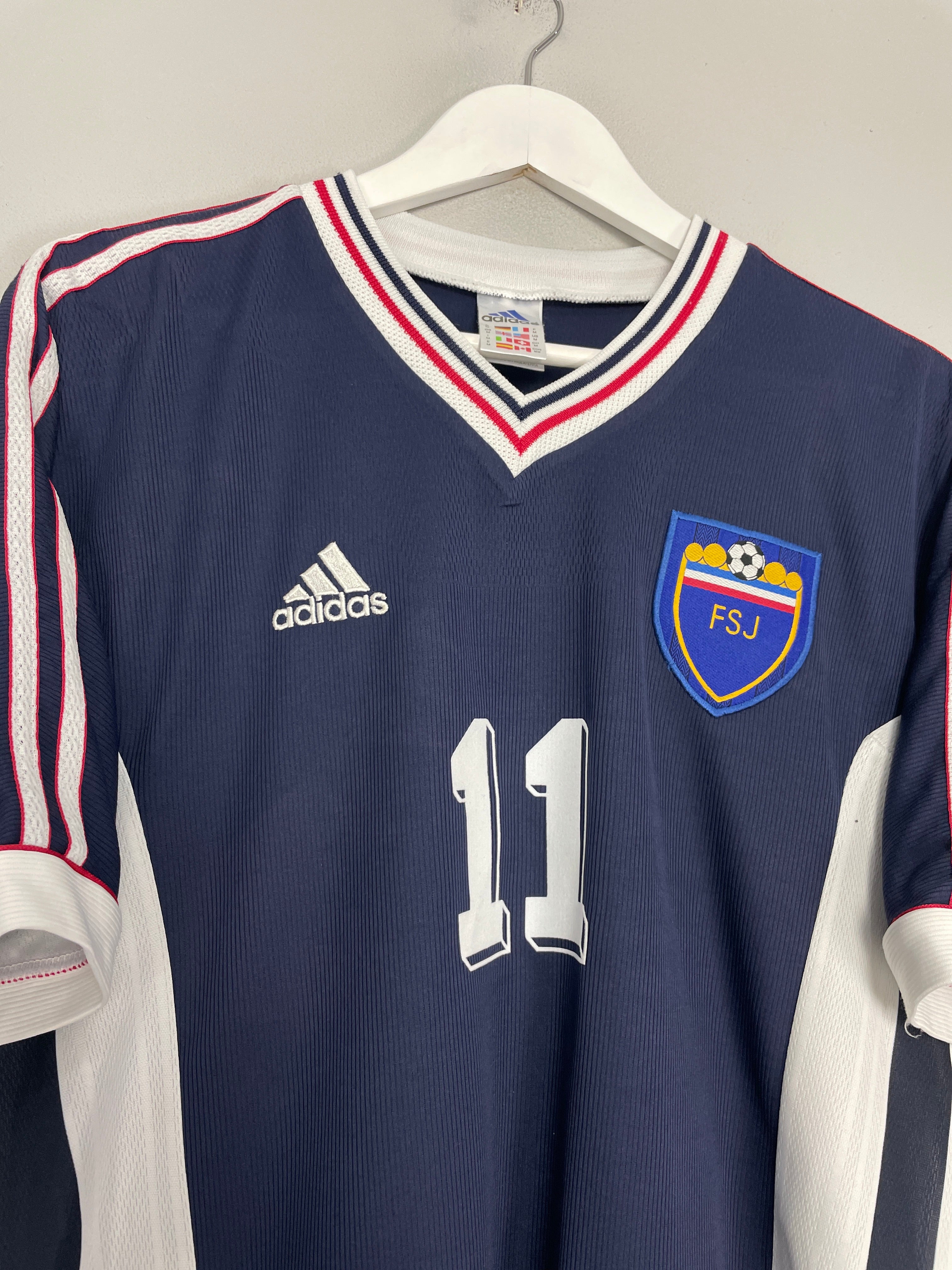 Shop 1998/99 YUGOSLAVIA MIHAJLOVIC #11 HOME SHIRT (M) ADIDAS, classic football shirts, vintage football shirts & retro soccer jerseys at Cult Kits
