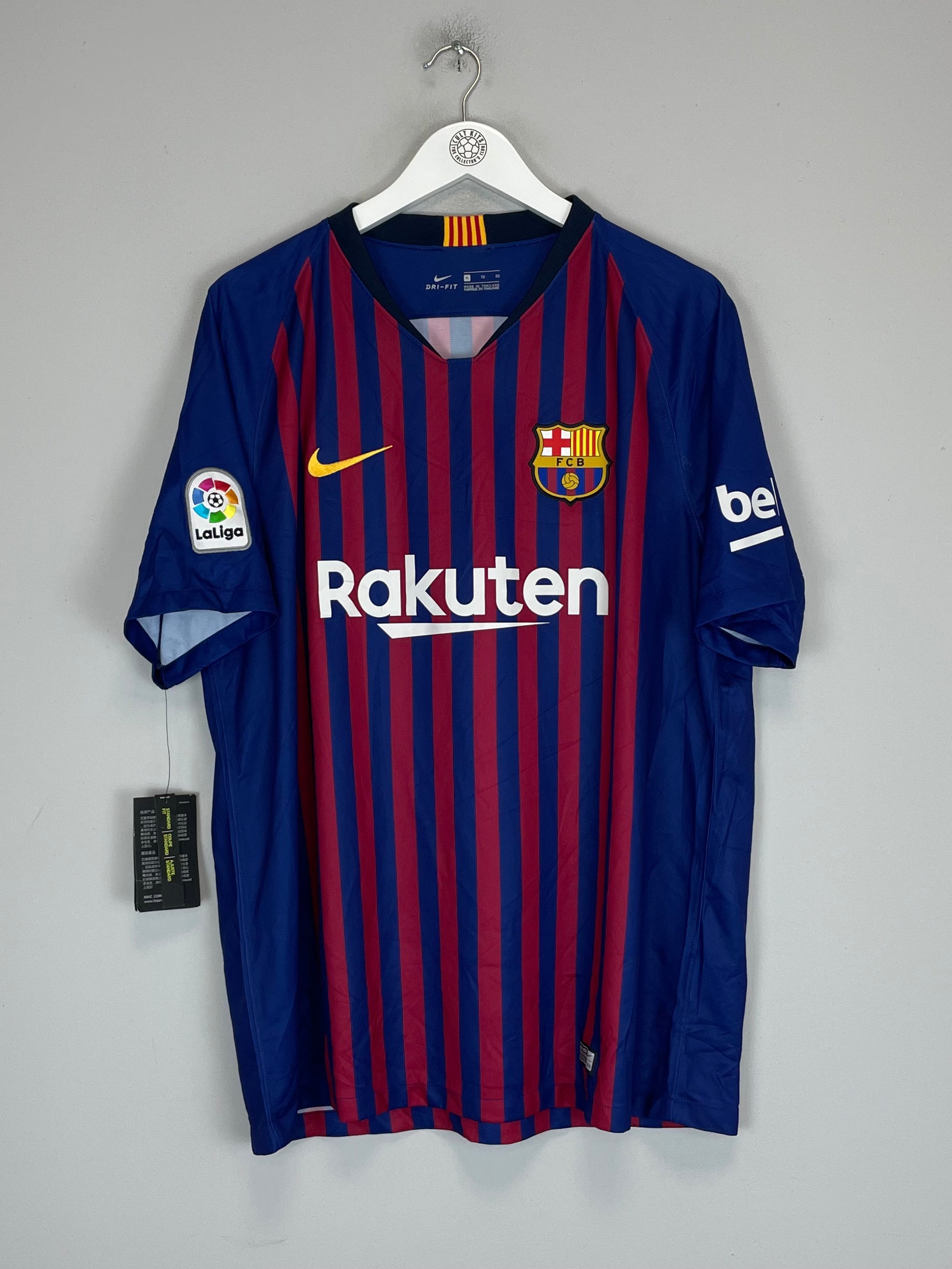Shop 2018/19 BARCELONA MESSI #10 *BNWT* HOME SHIRT (XL) NIKE, classic football shirts, vintage football shirts & retro soccer jerseys at Cult Kits