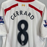 Shop 2013/14 LIVERPOOL GERRARD #8 AWAY SHIRT (XL) WARRIOR, classic football shirts, vintage football shirts & retro soccer jerseys at Cult Kits