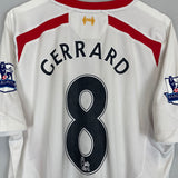 Shop 2013/14 LIVERPOOL GERRARD #8 AWAY SHIRT (XL) WARRIOR, classic football shirts, vintage football shirts & retro soccer jerseys at Cult Kits