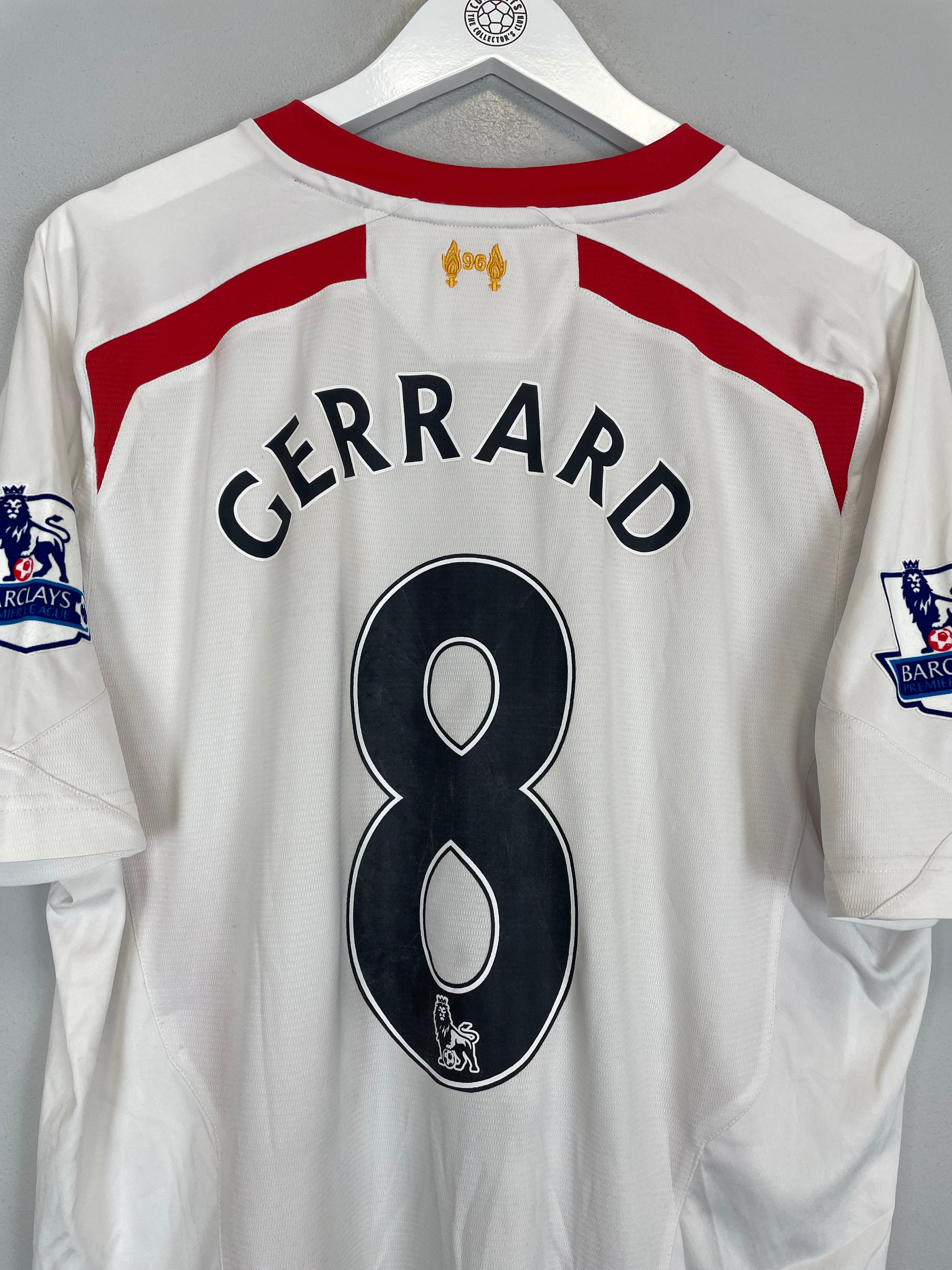 Shop 2013/14 LIVERPOOL GERRARD #8 AWAY SHIRT (XL) WARRIOR, classic football shirts, vintage football shirts & retro soccer jerseys at Cult Kits