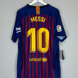 Shop 2018/19 BARCELONA MESSI #10 *BNWT* HOME SHIRT (XL) NIKE, classic football shirts, vintage football shirts & retro soccer jerseys at Cult Kits