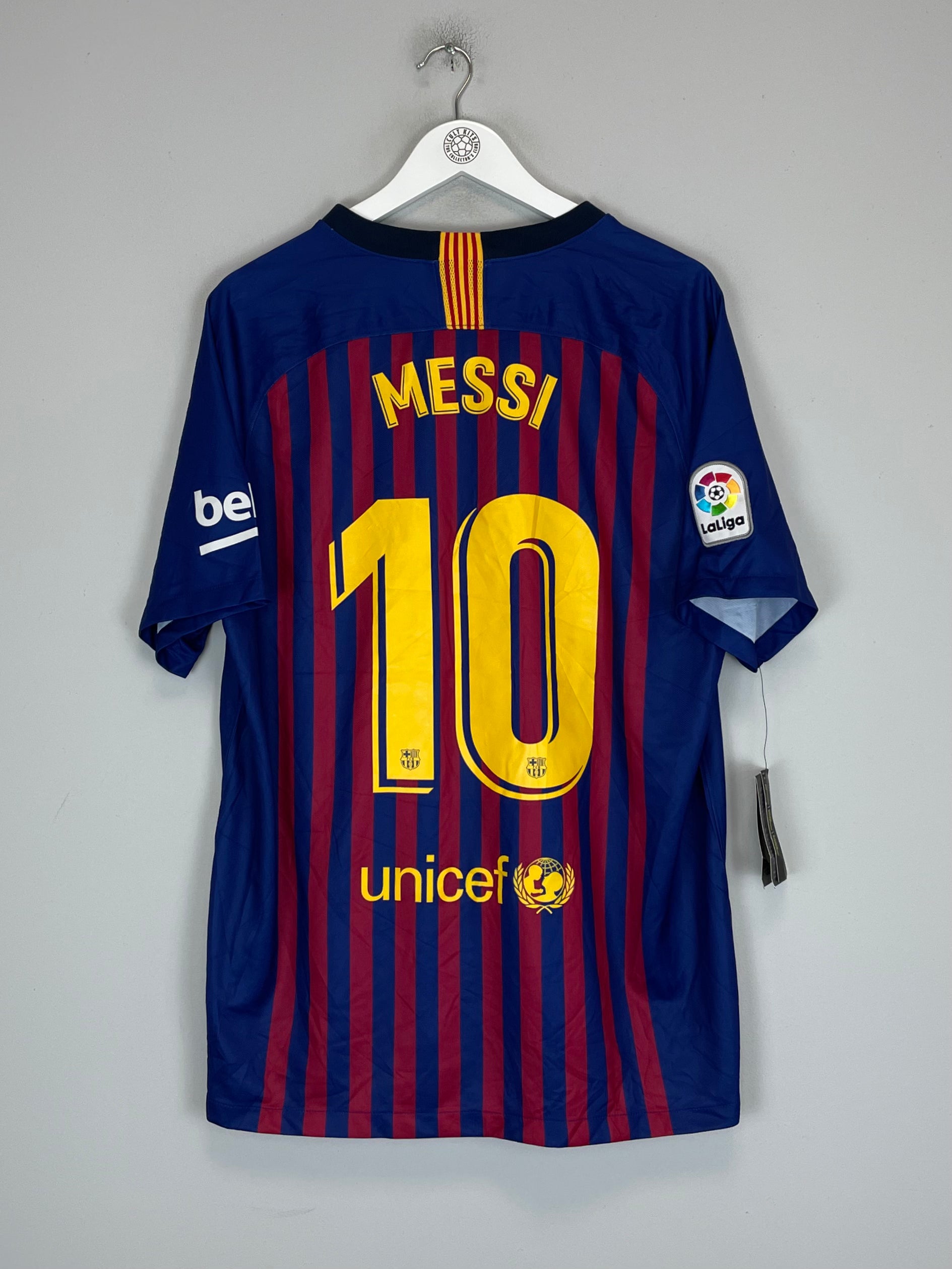 Shop 2018/19 BARCELONA MESSI #10 *BNWT* HOME SHIRT (XL) NIKE, classic football shirts, vintage football shirts & retro soccer jerseys at Cult Kits