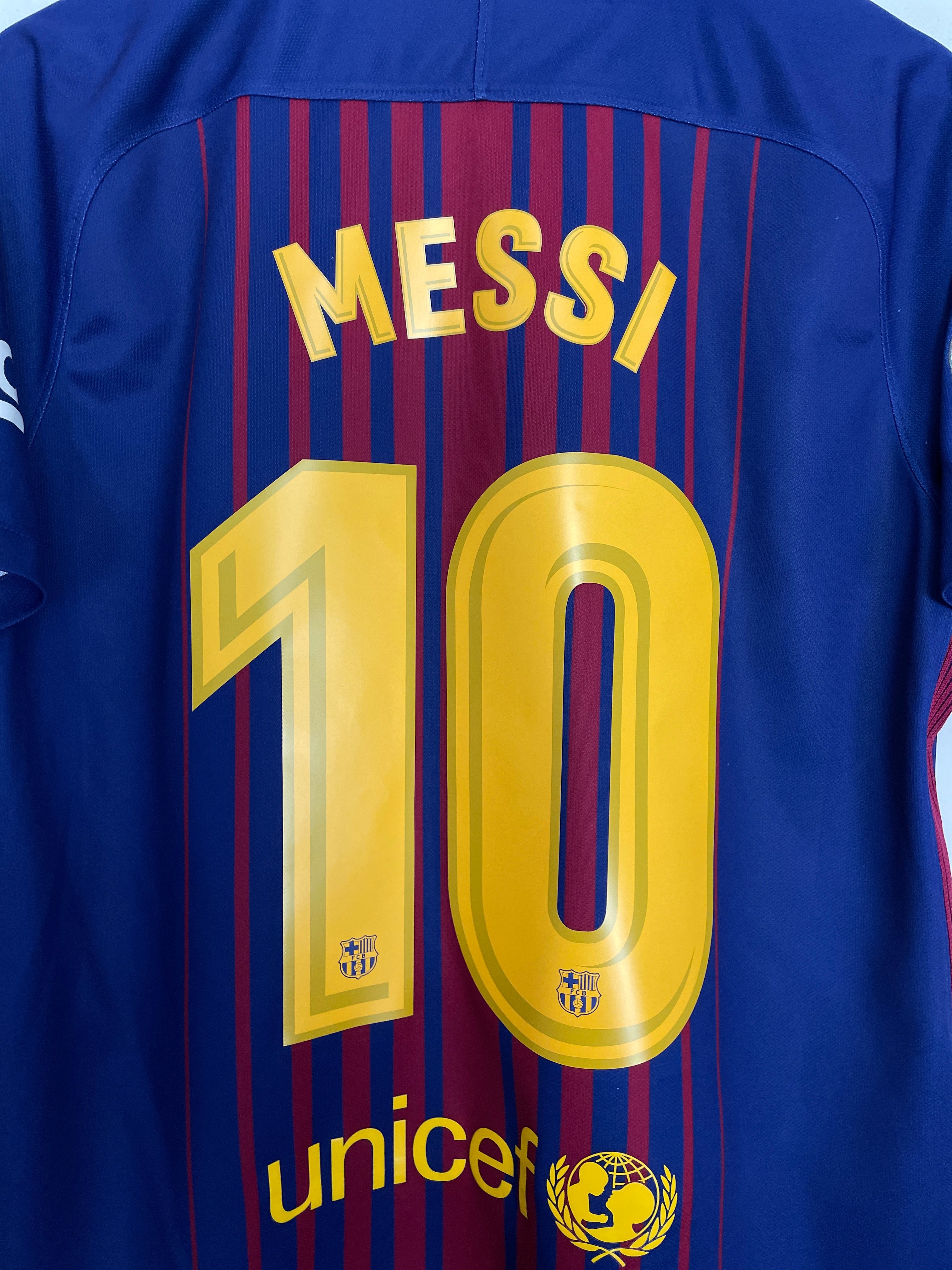 Shop 2018/19 BARCELONA MESSI #10 HOME SHIRT (M) NIKE, classic football shirts, vintage football shirts & retro soccer jerseys at Cult Kits
