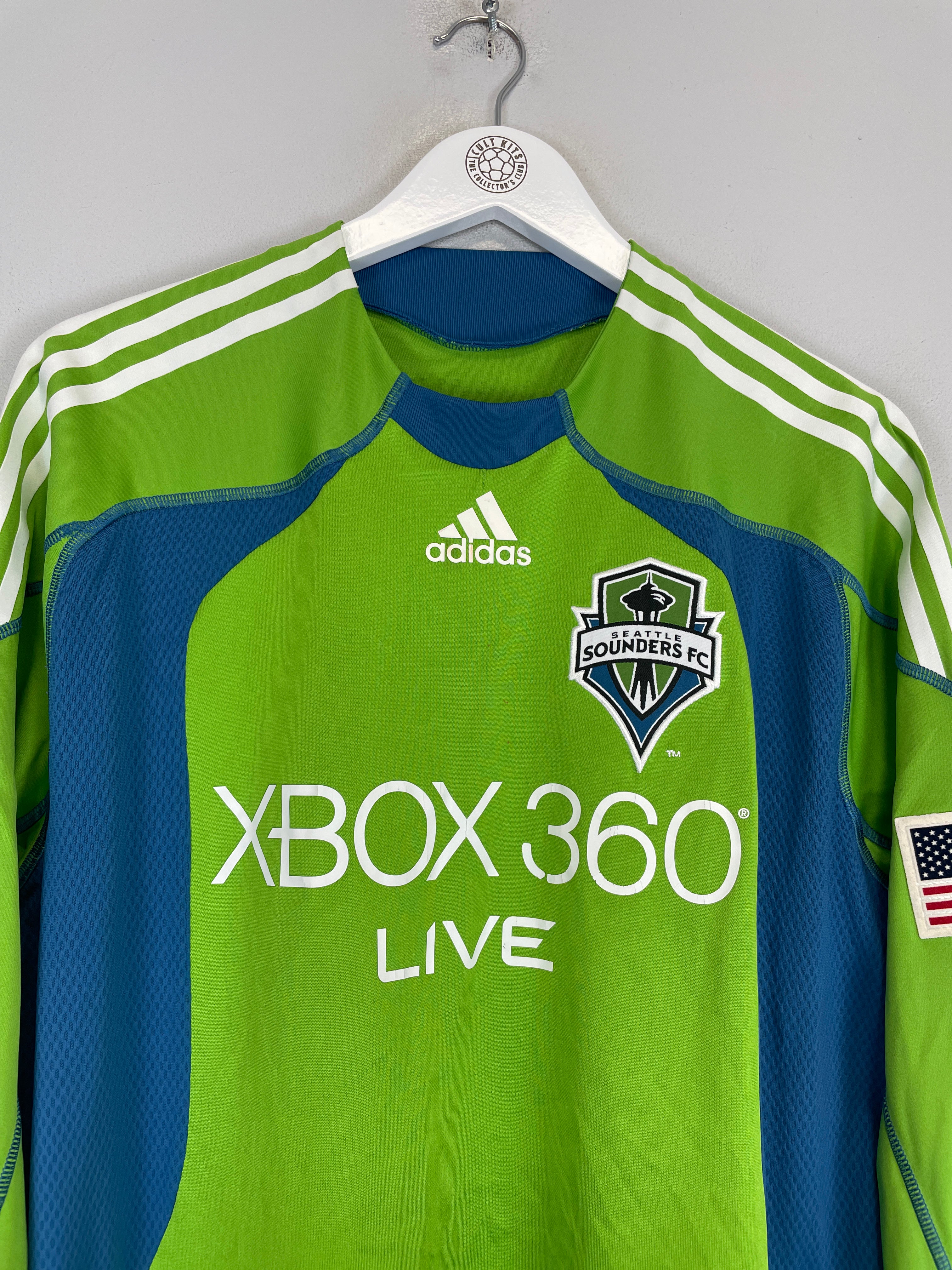 Shop 2009/10 SEATTLE SOUNDERS *PLAYER ISSUE* L/S HOME SHIRT (XL) ADIDAS, classic football shirts, vintage football shirts & retro soccer jerseys at Cult Kits