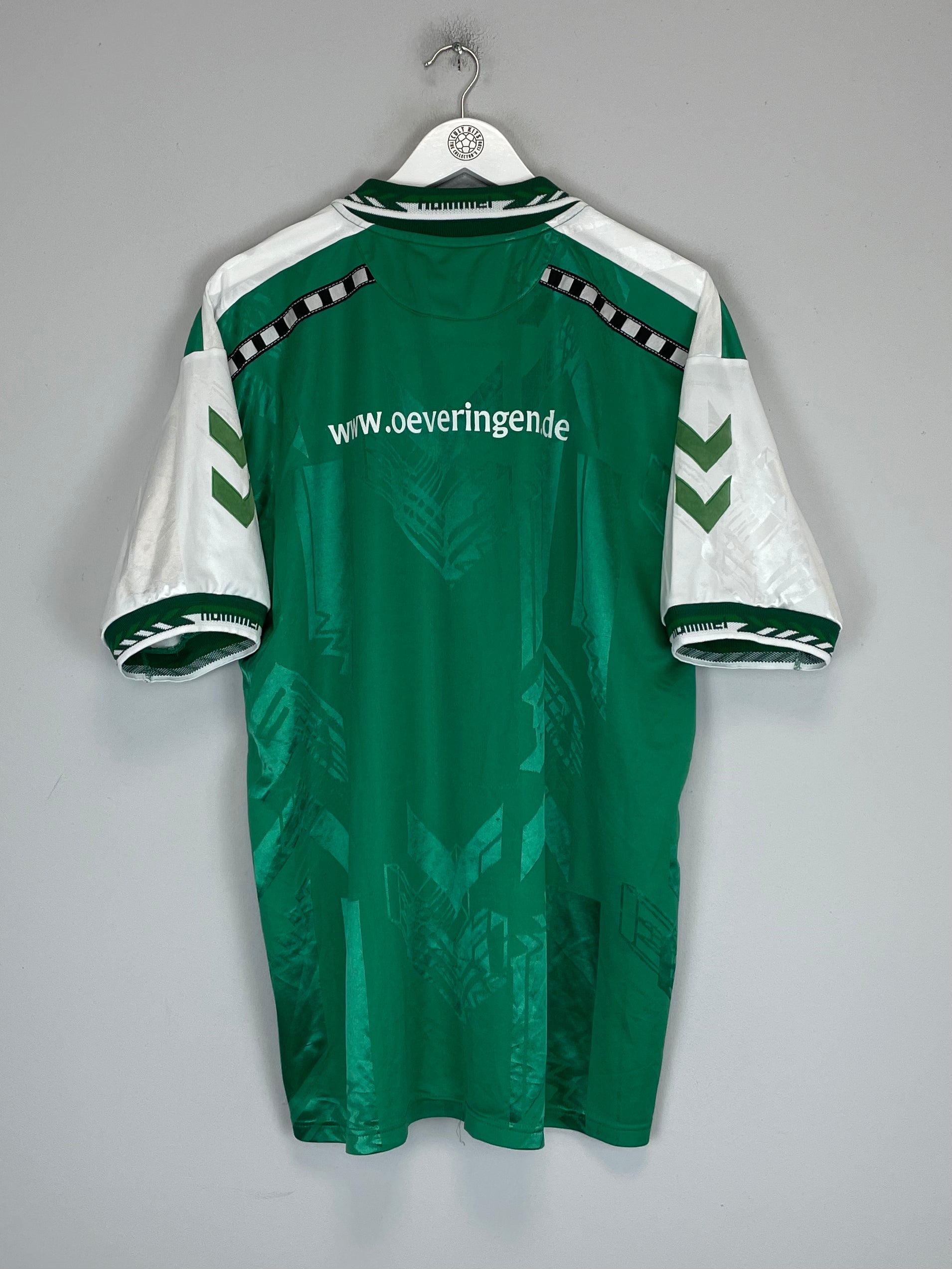 Shop 1996 DENMARK FOURTH SHIRT (XXL) HUMMEL, classic football shirts, vintage football shirts & retro soccer jerseys at Cult Kits