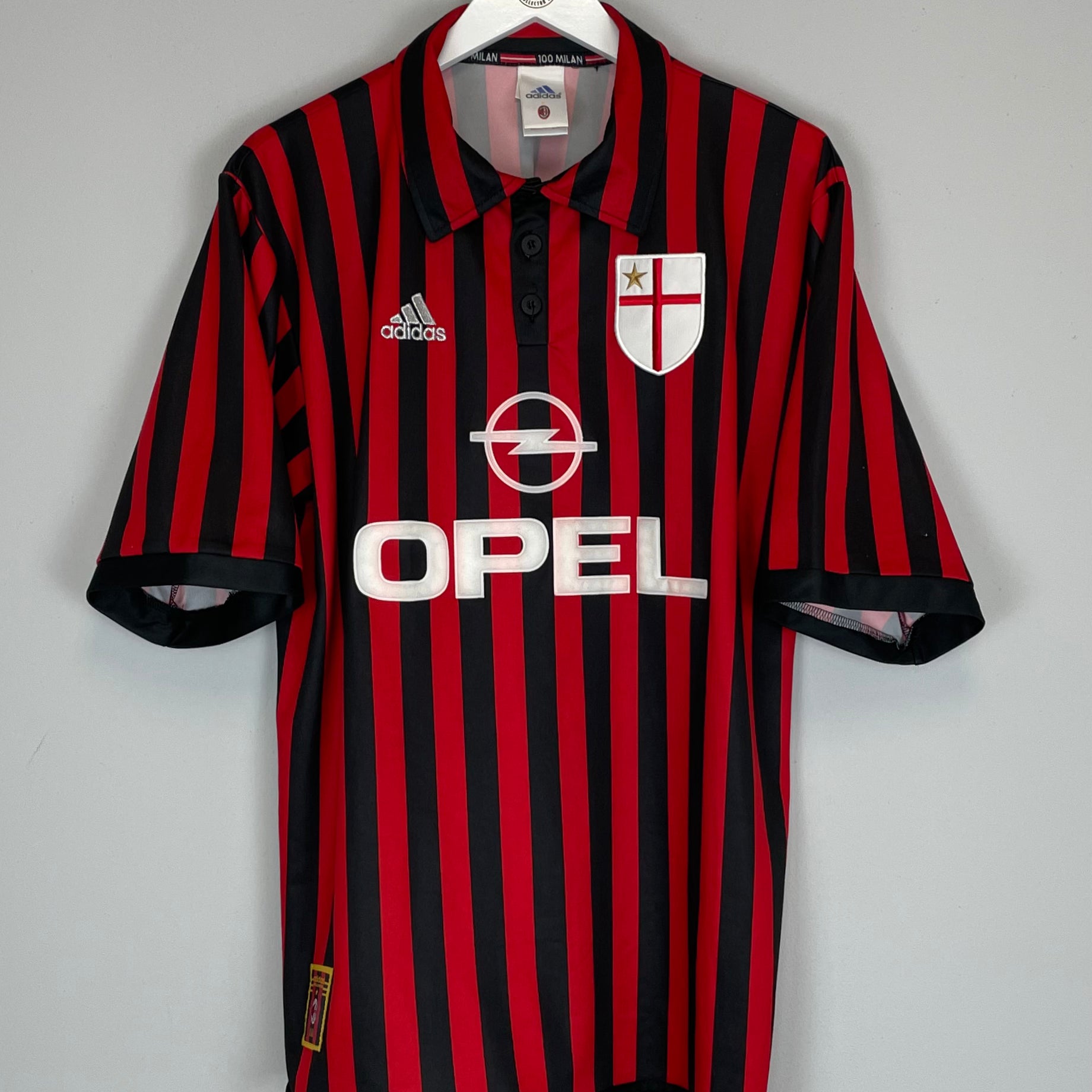 Shop 1999/00 AC MILAN *CENTENARY* HOME SHIRT (L) ADIDAS, classic football shirts, vintage football shirts & retro soccer jerseys at Cult Kits