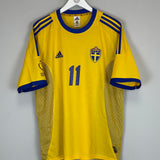 2002/03 SWEDEN LARSSON #11 HOME SHIRT (XL) ADIDAS