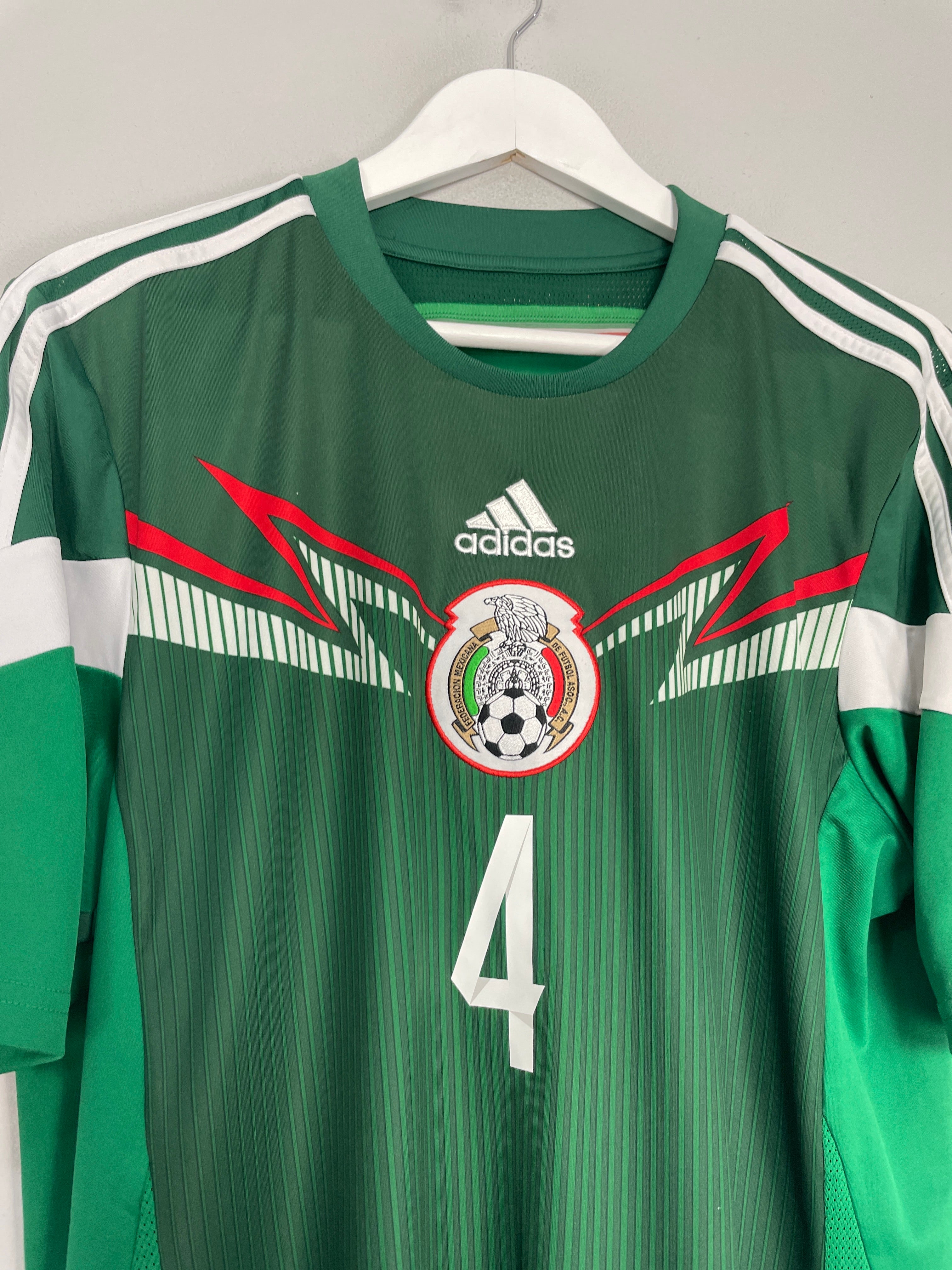 Shop 2013/14 MEXICO R.MARQUEZ #4 HOME SHIRT (L) ADIDAS, classic football shirts, vintage football shirts & retro soccer jerseys at Cult Kits