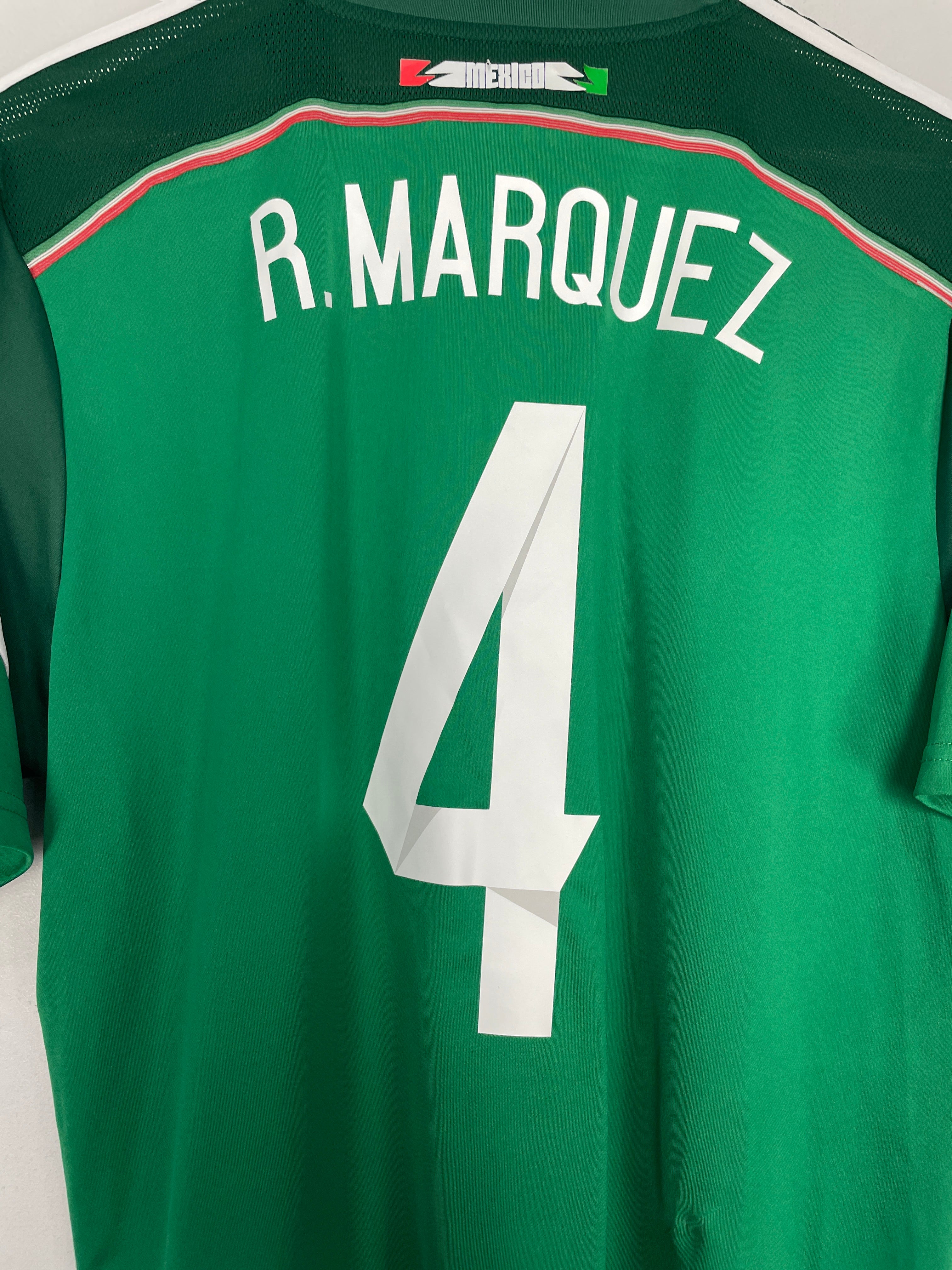 Shop 2013/14 MEXICO R.MARQUEZ #4 HOME SHIRT (L) ADIDAS, classic football shirts, vintage football shirts & retro soccer jerseys at Cult Kits