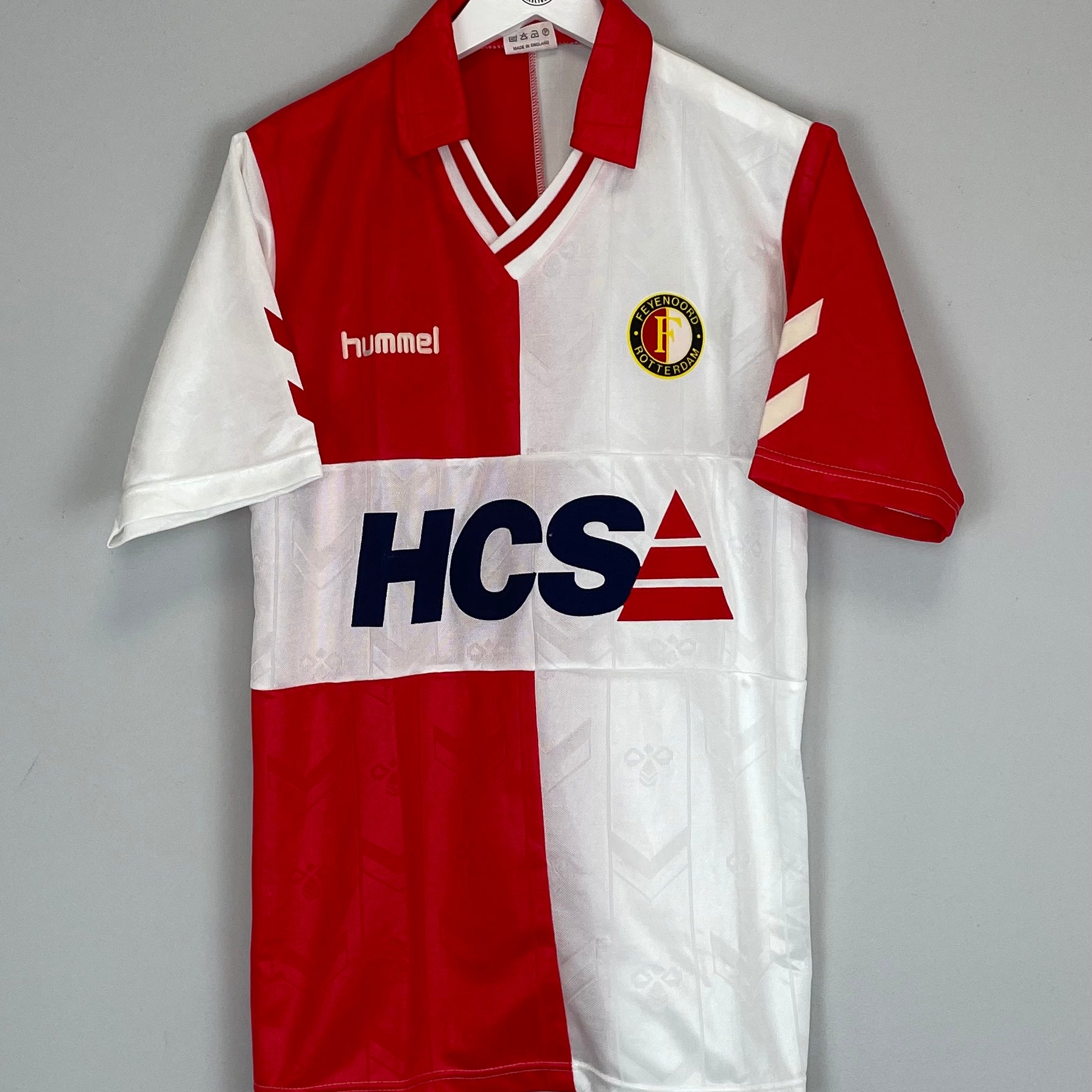 Shop 1989/90 FEYENOORD *MINT* HOME SHIRT (L) HUMMEL, classic football shirts, vintage football shirts & retro soccer jerseys at Cult Kits
