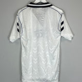 Shop 1992/93 REAL MADRID *MINT* HOME SHIRT (L) HUMMEL, classic football shirts, vintage football shirts & retro soccer jerseys at Cult Kits