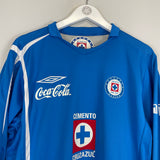 Shop 2006/08 CRUZ AZUL L/S HOME SHIRT (M) UMBRO, classic football shirts, vintage football shirts & retro soccer jerseys at Cult Kits