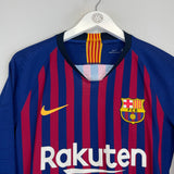 2018/19 BARCELONA *PLAYER ISSUE* BNWT L/S HOME SHIRT (S) NIKE
