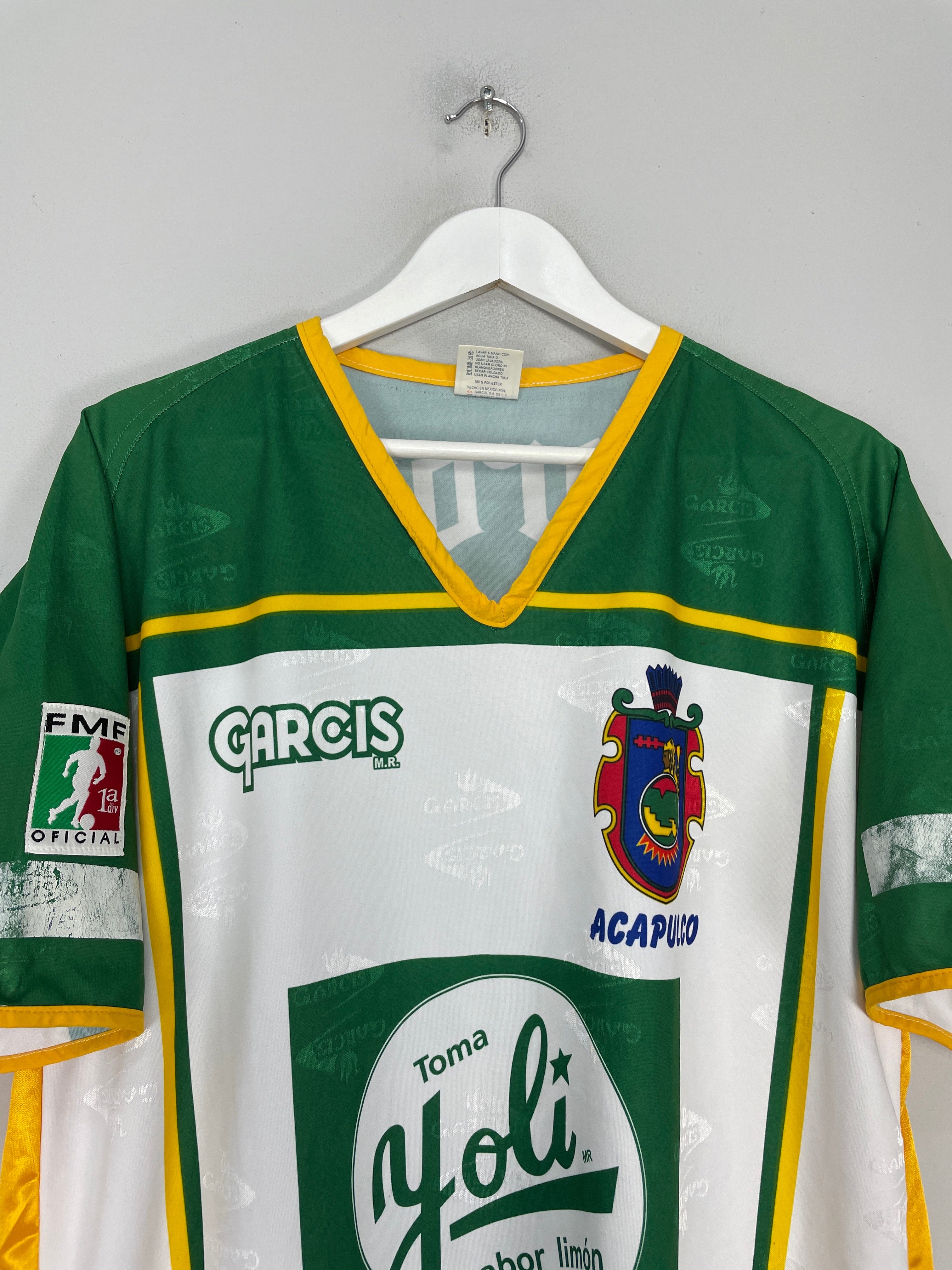 Shop 2001/02 GUERREROS DE ACAPULCO #76 HOME SHIRT (XL) GARCIS, classic football shirts, vintage football shirts & retro soccer jerseys at Cult Kits
