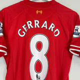 2013/14 LIVERPOOL GERRARD #8 HOME SHIRT (S) WARRIOR