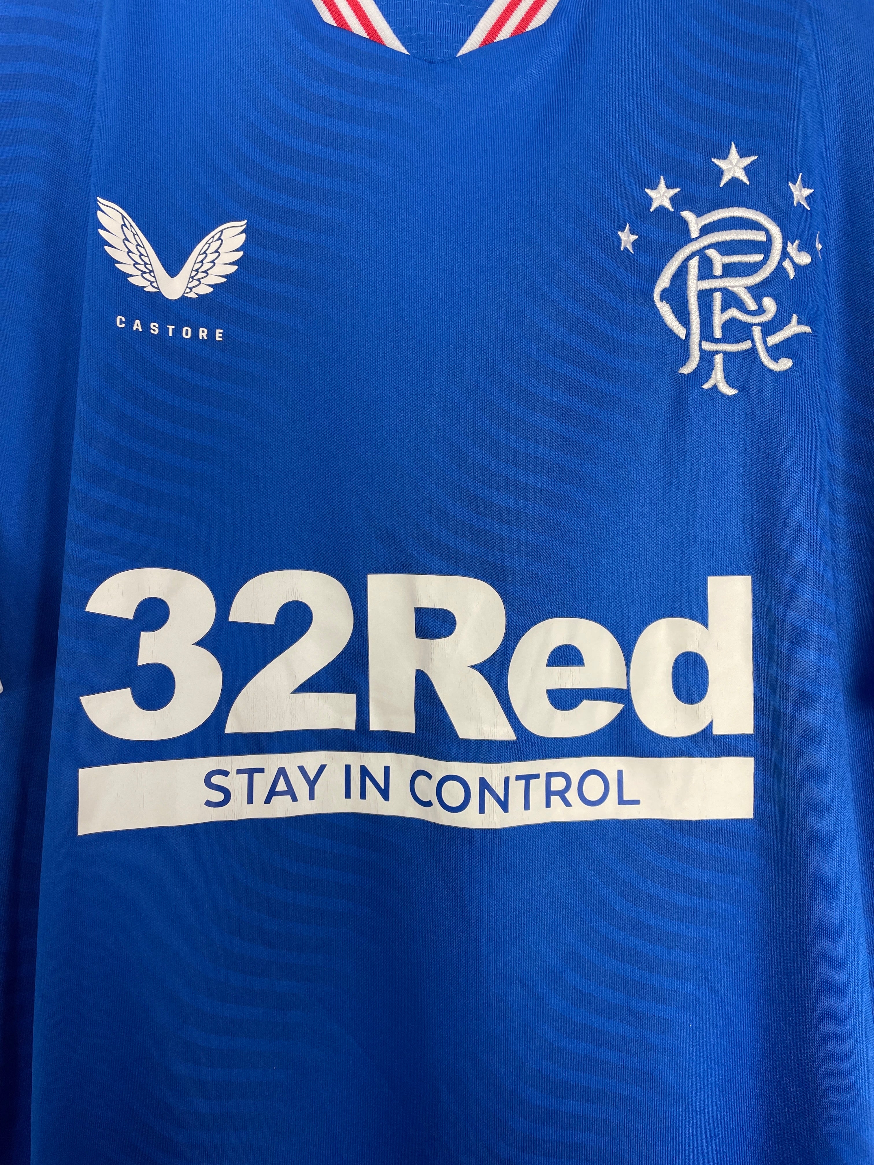 Shop 2020/21 RANGERS HOME SHIRT (XL) CASTORE, classic football shirts, vintage football shirts & retro soccer jerseys at Cult Kits