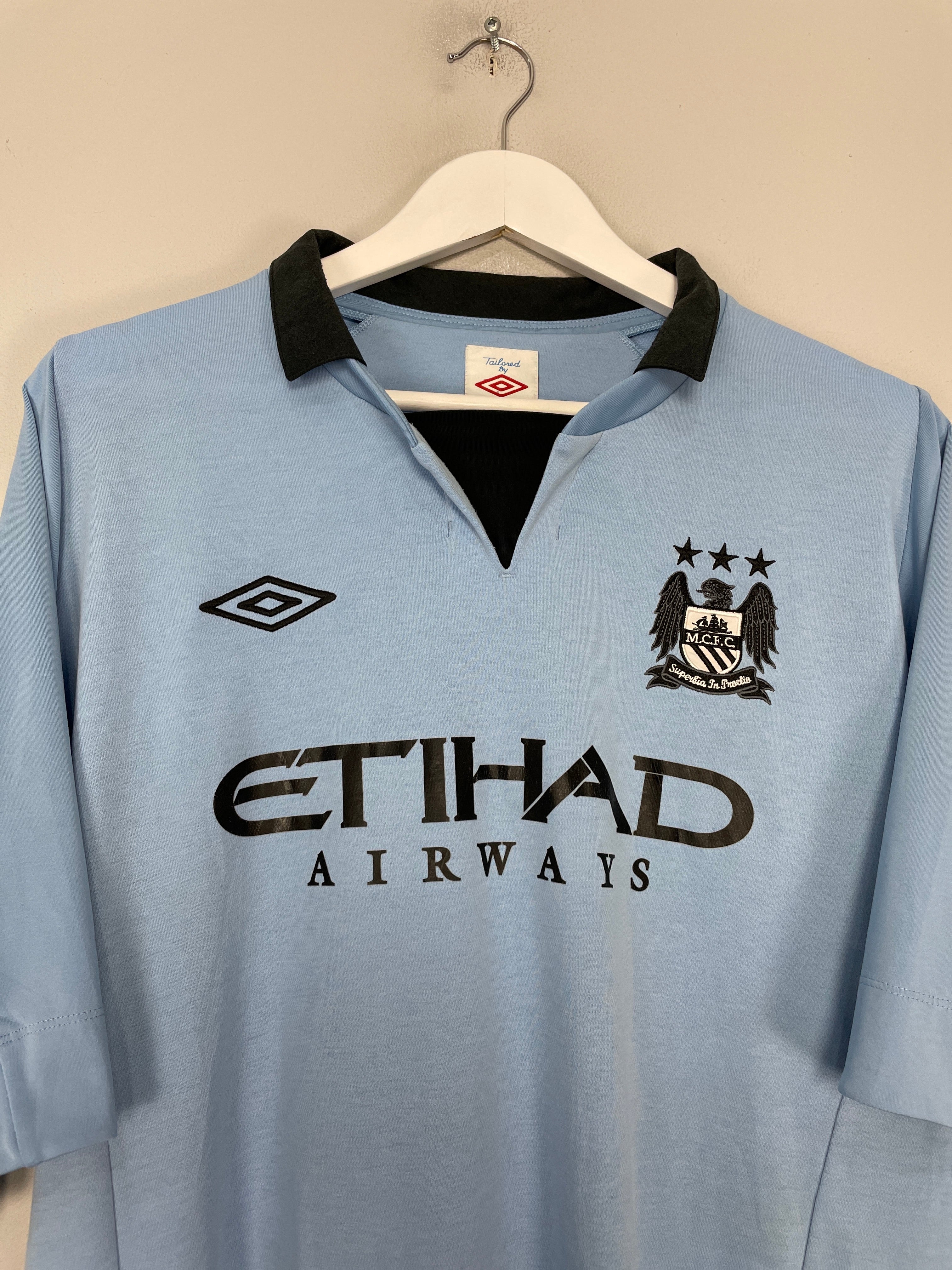 Shop 2012/13 MANCHESTER CITY HOME SHIRT (XXL) UMBRO, classic football shirts, vintage football shirts & retro soccer jerseys at Cult Kits