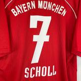 2005/06 BAYERN MUNICH SCHOLL #7 HOME SHIRT (L) ADIDAS