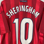 Shop 1998 ENGLAND SHERINGHAM #10 AWAY SHIRT (L) UMBRO, classic football shirts, vintage football shirts & retro soccer jerseys at Cult Kits