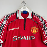 1998/99 MANCHESTER UNITED COLE #9 HOME SHIRT (M) UMBRO