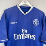 Shop 2003/05 CHELSEA VERON #20 HOME SHIRT (L) UMBRO, classic football shirts, vintage football shirts & retro soccer jerseys at Cult Kits