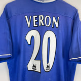 Shop 2003/05 CHELSEA VERON #20 HOME SHIRT (L) UMBRO, classic football shirts, vintage football shirts & retro soccer jerseys at Cult Kits