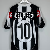 2002/03 JUVENTUS DEL PIERO #10 HOME SHIRT (M) LOTTO