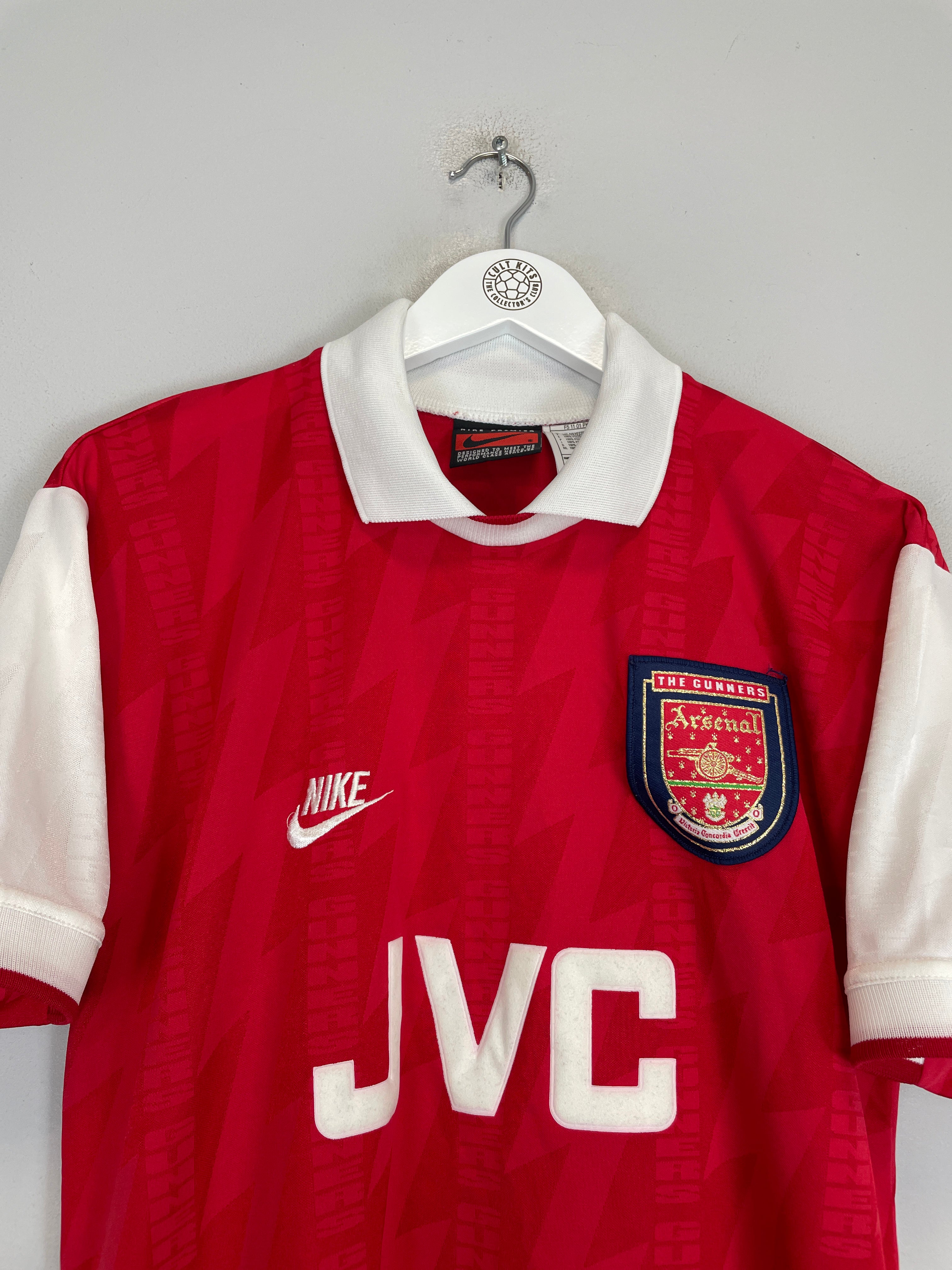 Shop 1994/96 ARSENAL WRIGHT #8 HOME SHIRT (S) NIKE, classic football shirts, vintage football shirts & retro soccer jerseys at Cult Kits