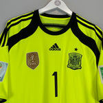 Shop 2014/15 SPAIN I.CASILLAS #1 GK SHIRT (XL) ADIDAS, classic football shirts, vintage football shirts & retro soccer jerseys at Cult Kits