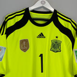 Shop 2014/15 SPAIN I.CASILLAS #1 GK SHIRT (XL) ADIDAS, classic football shirts, vintage football shirts & retro soccer jerseys at Cult Kits