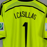 Shop 2014/15 SPAIN I.CASILLAS #1 GK SHIRT (XL) ADIDAS, classic football shirts, vintage football shirts & retro soccer jerseys at Cult Kits