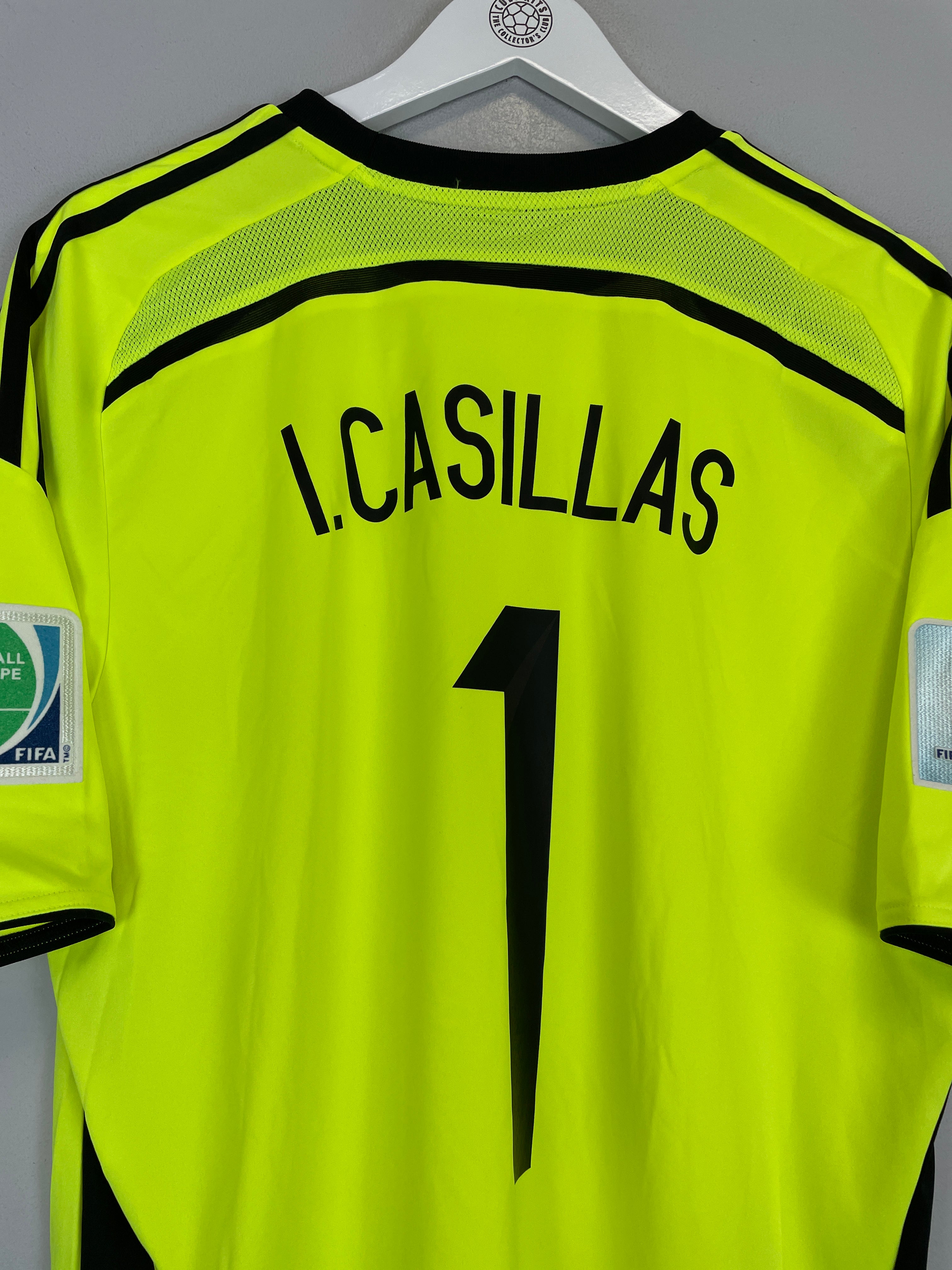 Shop 2014/15 SPAIN I.CASILLAS #1 GK SHIRT (XL) ADIDAS, classic football shirts, vintage football shirts & retro soccer jerseys at Cult Kits
