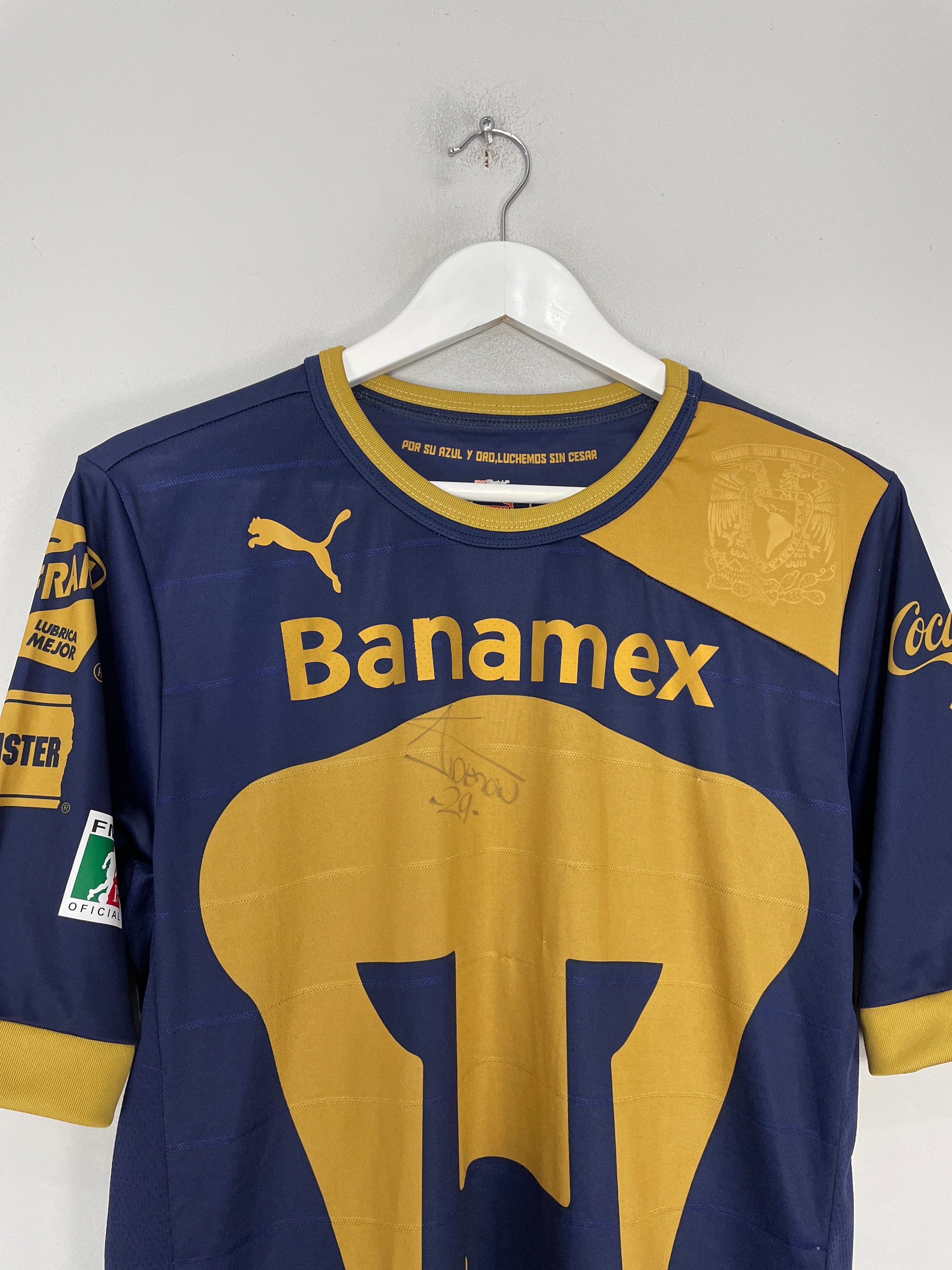 Shop 2012/13 UNAM PUMAS *SIGNED* AWAY SHIRT (M) PUMA, classic football shirts, vintage football shirts & retro soccer jerseys at Cult Kits