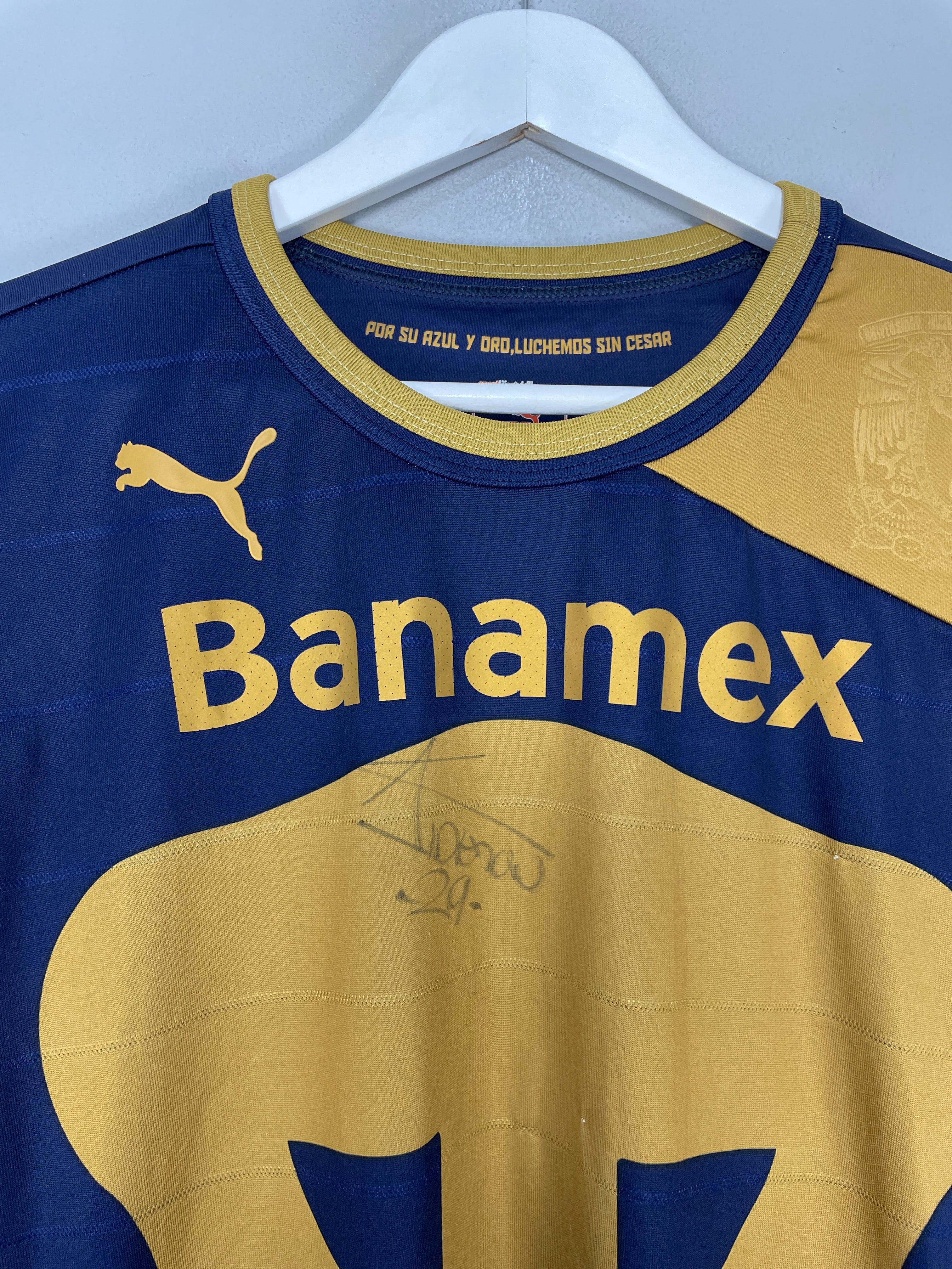 Shop 2012/13 UNAM PUMAS *SIGNED* AWAY SHIRT (M) PUMA, classic football shirts, vintage football shirts & retro soccer jerseys at Cult Kits