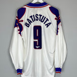 1996/97 FIORENTINA BATISTUTA #9 L/S AWAY SHIRT (M) REEBOK