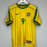 1998/00 BRAZIL RONALDO #9 HOME SHIRT (S) NIKE