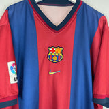 Shop 1998/00 BARCELONA HOME SHIRT (XXL) NIKE, classic football shirts, vintage football shirts & retro soccer jerseys at Cult Kits