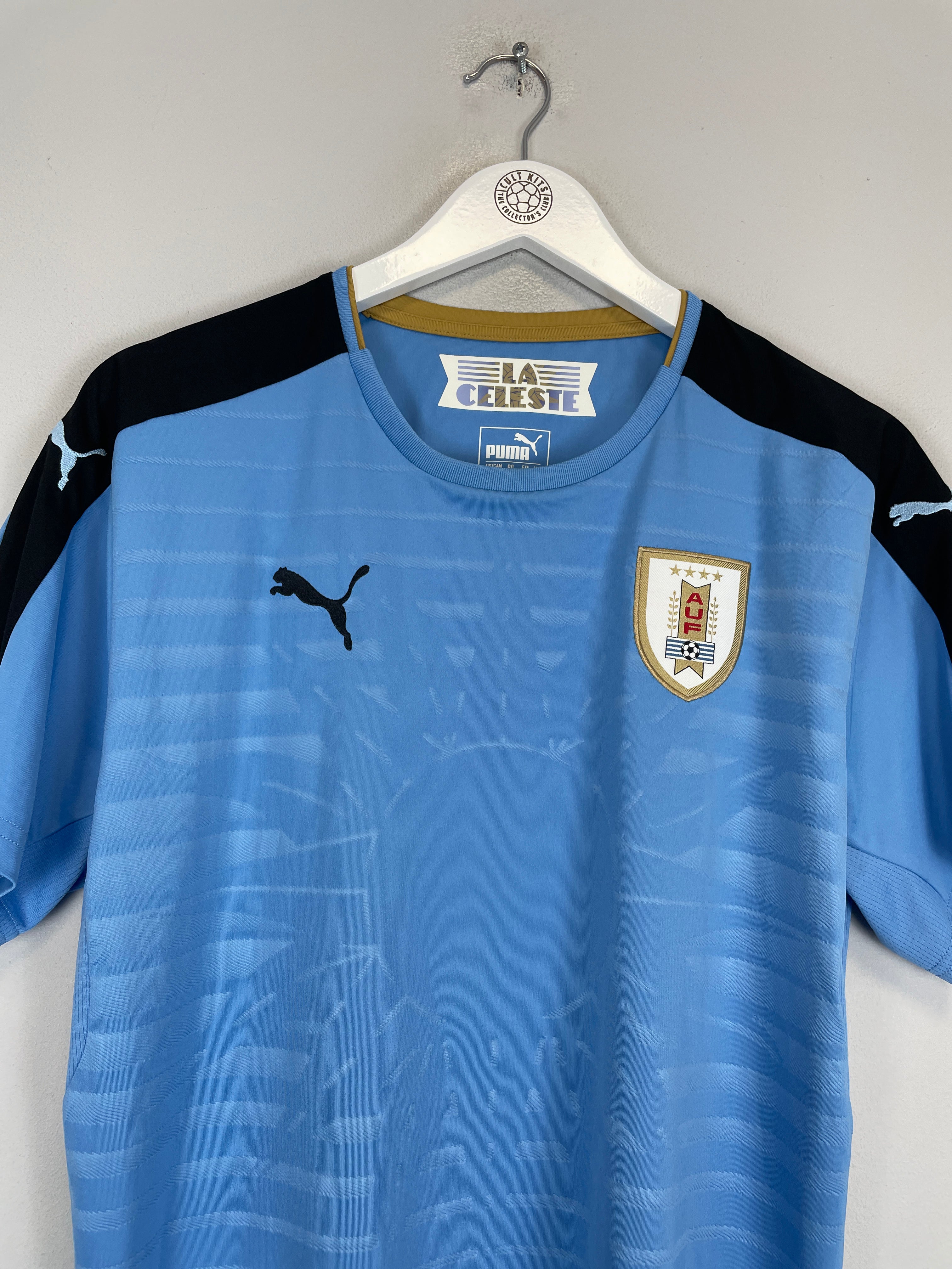 Shop 2016/17 URUGUAY HOME SHIRT (L) PUMA, classic football shirts, vintage football shirts & retro soccer jerseys at Cult Kits