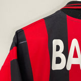 Shop 1996/97 AC MILAN BAGGIO #18 HOME SHIRT (L) LOTTO, classic football shirts, vintage football shirts & retro soccer jerseys at Cult Kits