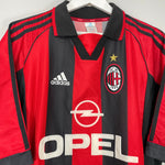 Shop 1998/00 AC MILAN MALDINI #3 HOME SHIRT (XL) ADIDAS, classic football shirts, vintage football shirts & retro soccer jerseys at Cult Kits