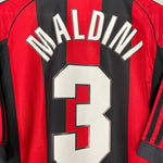Shop 1998/00 AC MILAN MALDINI #3 HOME SHIRT (XL) ADIDAS, classic football shirts, vintage football shirts & retro soccer jerseys at Cult Kits