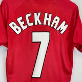 1999/00 MANCHESTER UNITED BECKHAM #7 C/L SHIRT (S) UMBRO