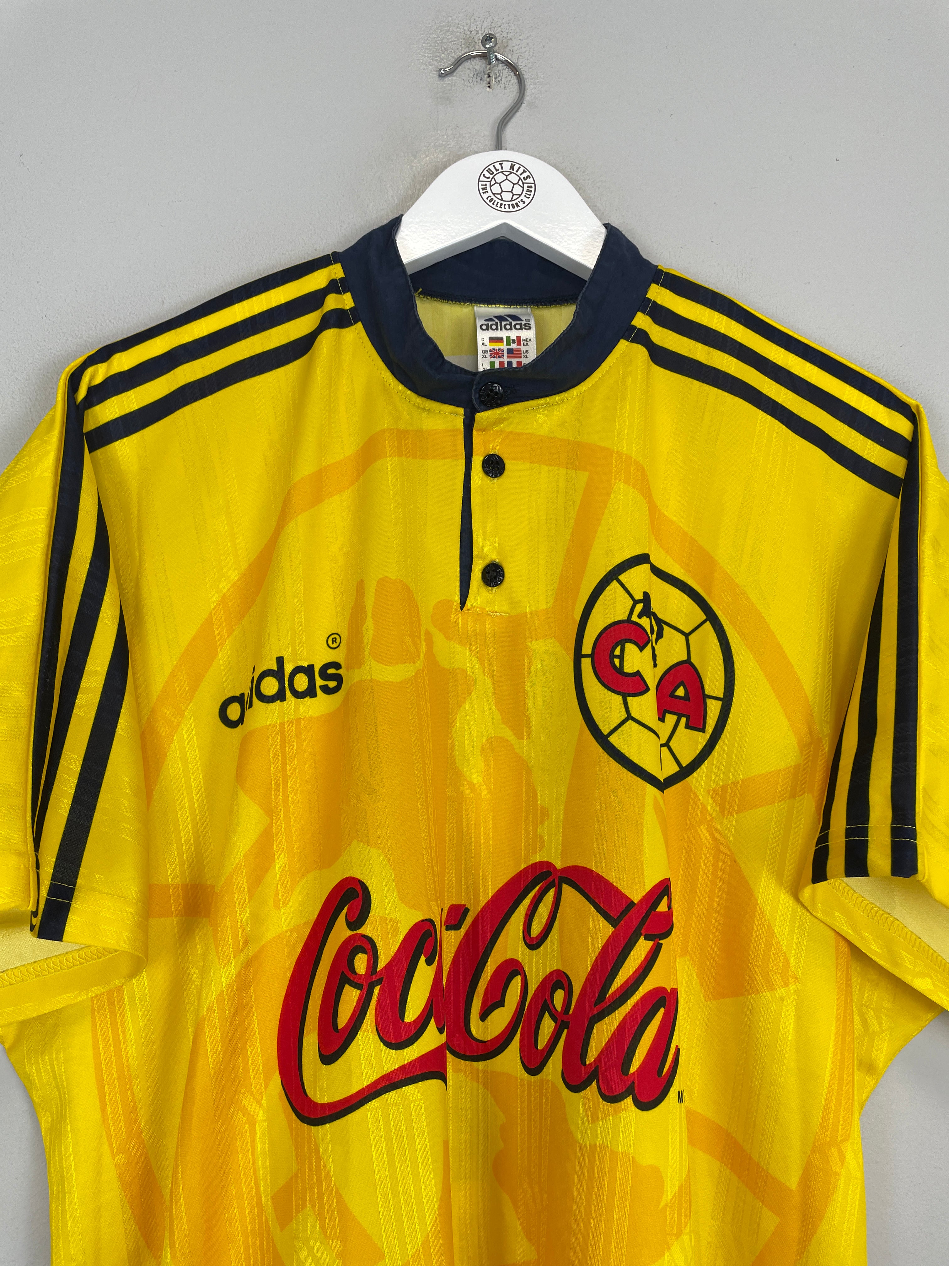Shop 1996/98 CLUB AMERICA #8 HOME SHIRT (XL) ADIDAS, classic football shirts, vintage football shirts & retro soccer jerseys at Cult Kits