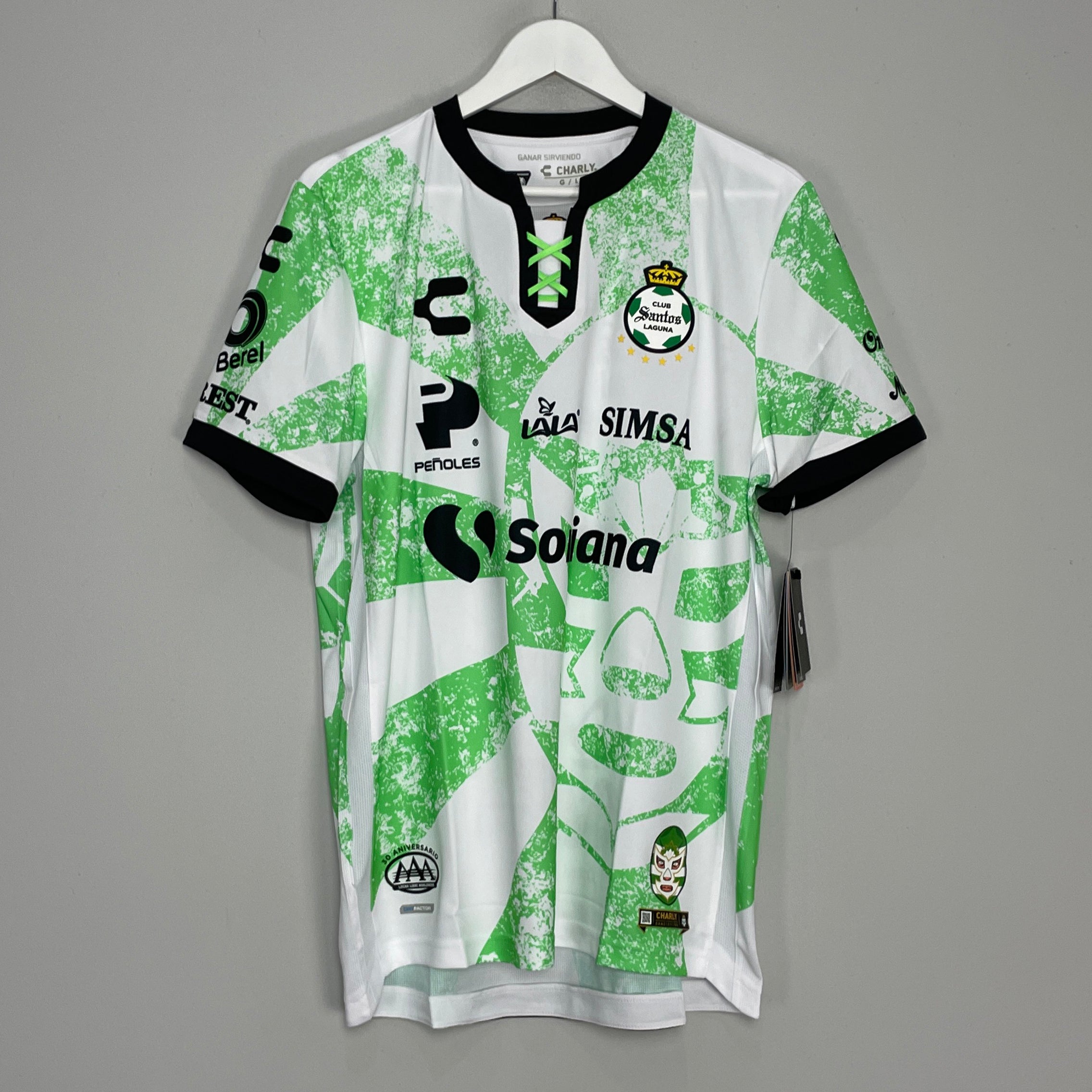 Shop 2021/22 SANTOS LAGUNA *BNWT* LUCHO LIBRA SPECIAL EDITION SHIRT (L) CHARLY, classic football shirts, vintage football shirts & retro soccer jerseys at Cult Kits