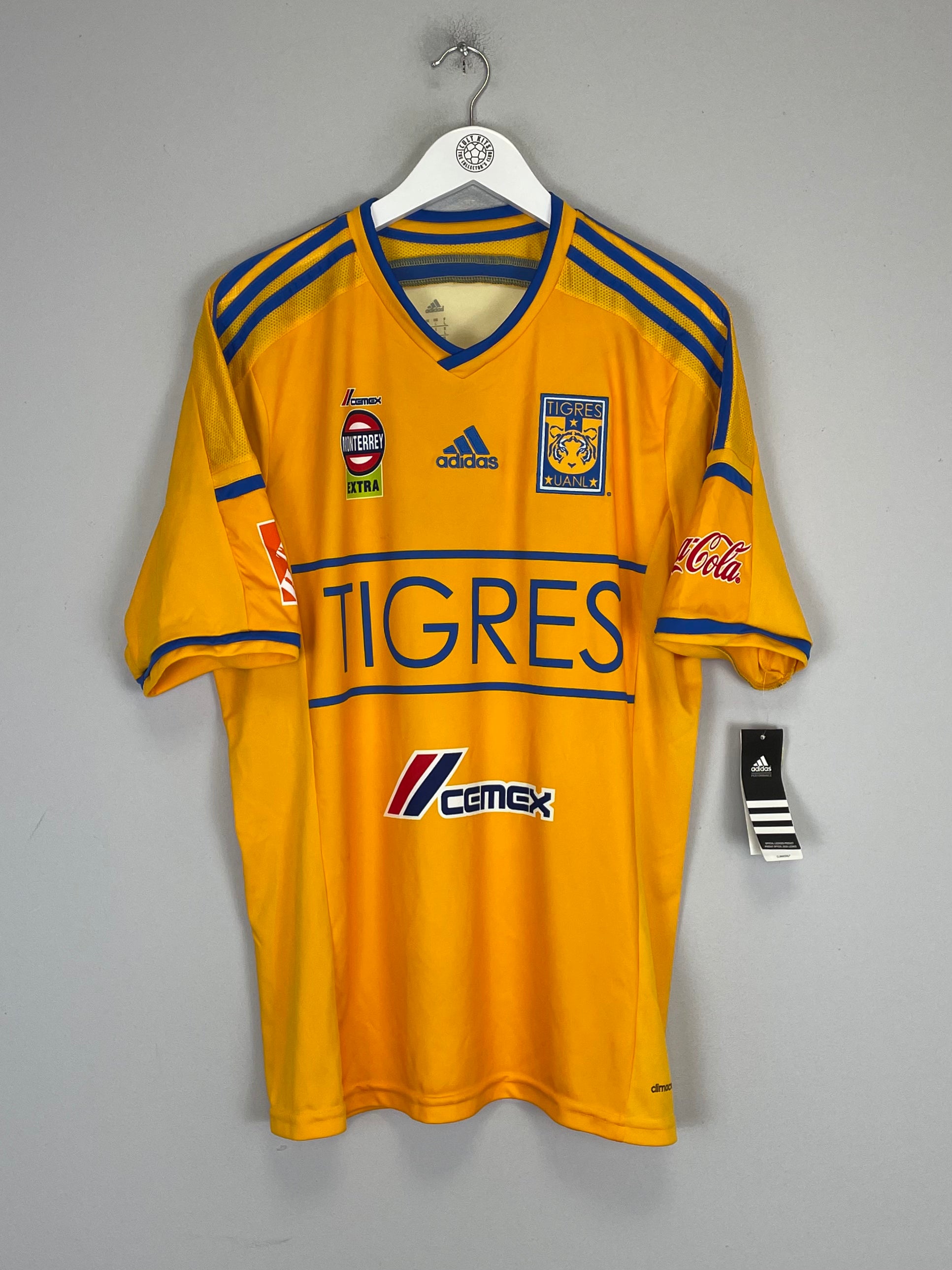 Shop 2014/15 TIGRES L.LOBOS #16 *BNWT* HOME SHIRT (L) ADIDAS, classic football shirts, vintage football shirts & retro soccer jerseys at Cult Kits