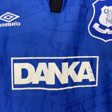 Shop 1995/97 EVERTON BARMBY #12 HOME SHIRT (L) UMBRO, classic football shirts, vintage football shirts & retro soccer jerseys at Cult Kits
