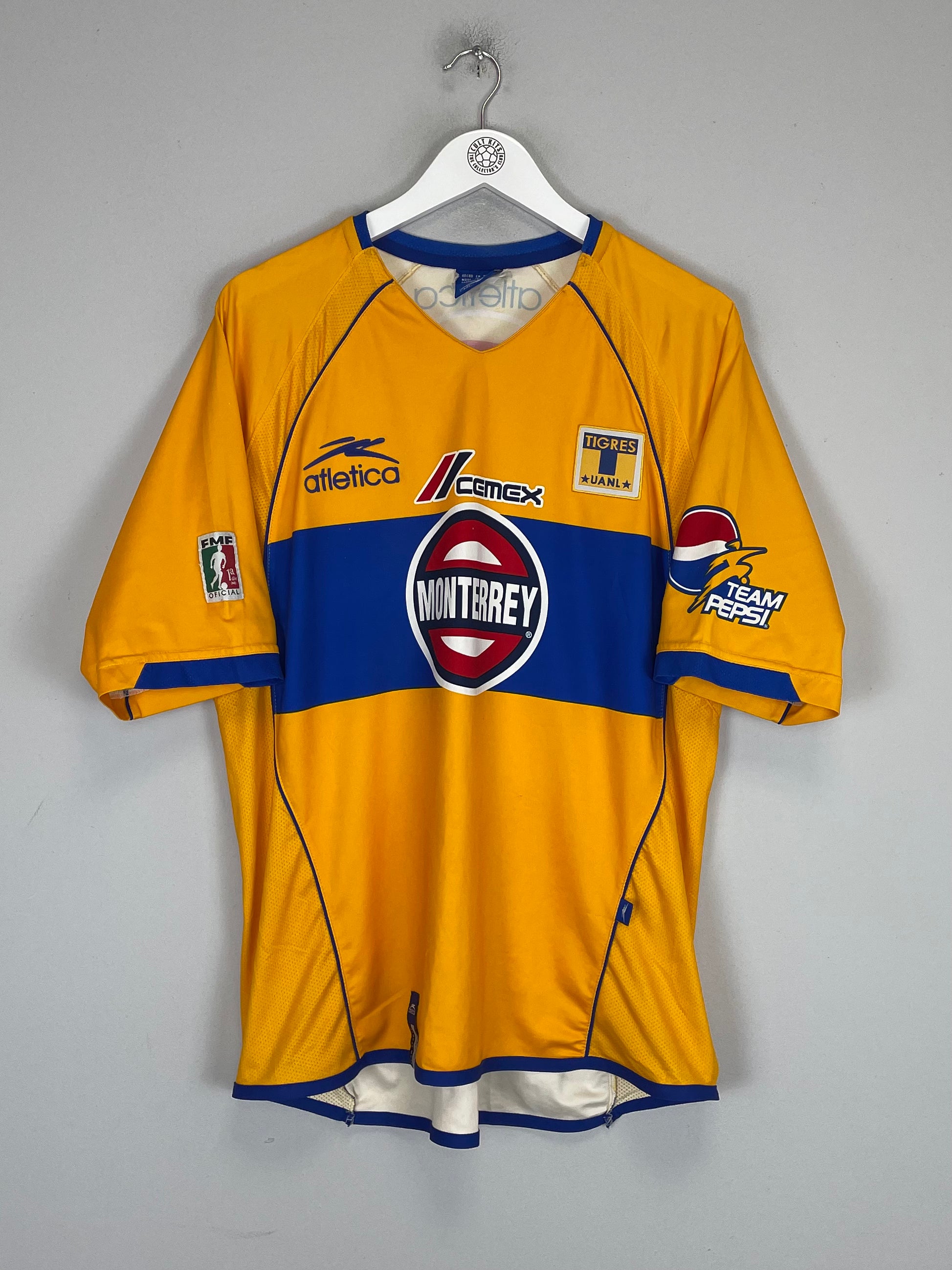 Shop 2004/05 TIGRES HOME SHIRT (L) ATLETICA, classic football shirts, vintage football shirts & retro soccer jerseys at Cult Kits