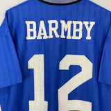 Shop 1995/97 EVERTON BARMBY #12 HOME SHIRT (L) UMBRO, classic football shirts, vintage football shirts & retro soccer jerseys at Cult Kits